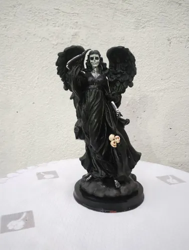 Estátua gótica decorativa - Anjo da morte - resina - 30 cm