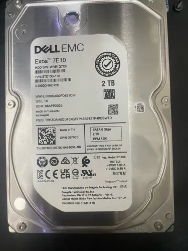 HD DELL 2 TB NOVO