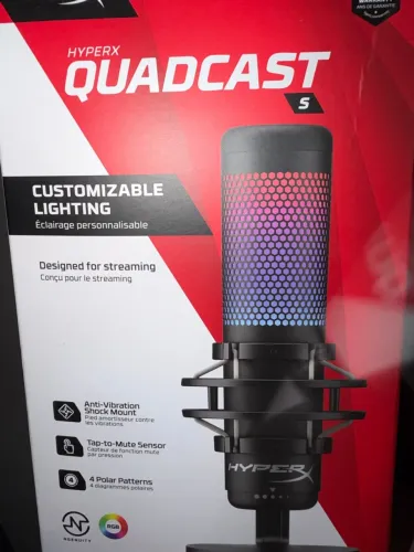 Microfone HyperX QuadCast S RGB (Novo)