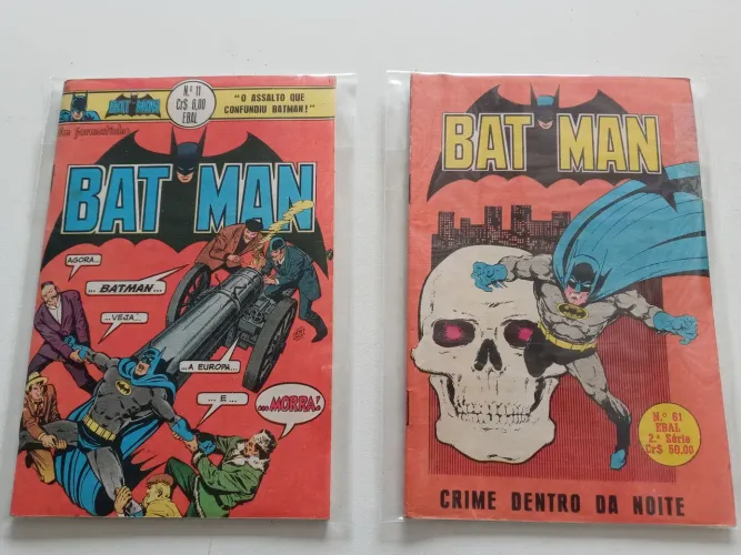 2 Raras Revistas do Batman da editora Ebal em expecional estado de conservaçao