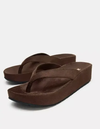 SANDALIA PLATAFORMA ZARA CAMURÇA 37/38
