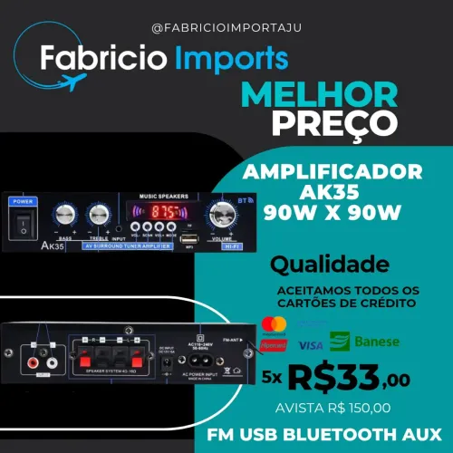 AMPLIFICADOR AK35 2X 90W