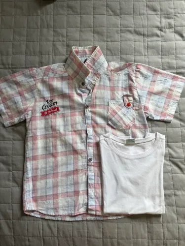 Camisa xadrez infantil 6 a 8 anos