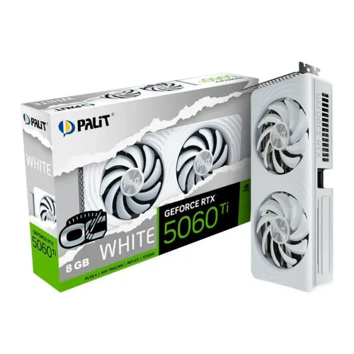 PLACA DE VÍDEO RTX 5060 Ti PALIT WHITE 8G NOVA LACRADA RODA DLSS 5