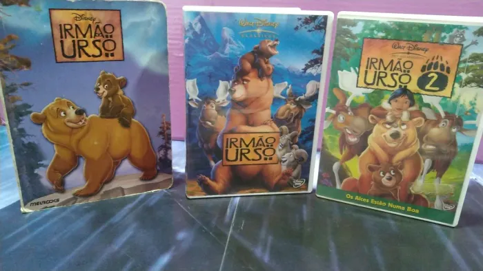 Dvds Irmão Urso 1 e 2 + livro de brinde