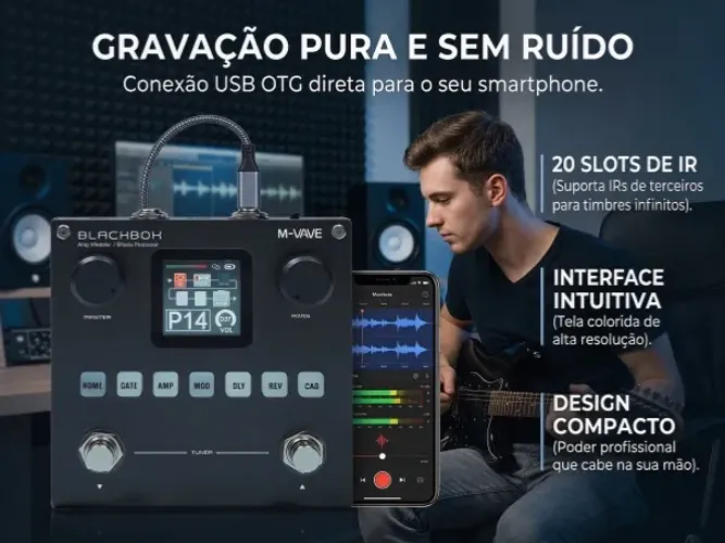 M-VAVE VEDO - BLACKBOX Pedal Processador Multiefeitos para Guitarra - Zeradooooo!!!!