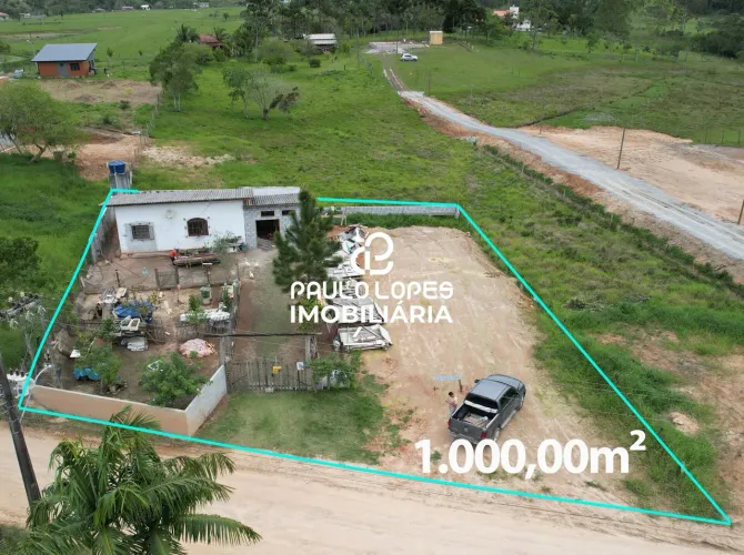 CHÁCARA 1.000m² c/ CASA 120m² no Bom Retiro em Paulo Lopes/SC