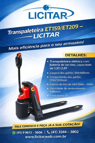Transpaleteira Elétrica - ET159