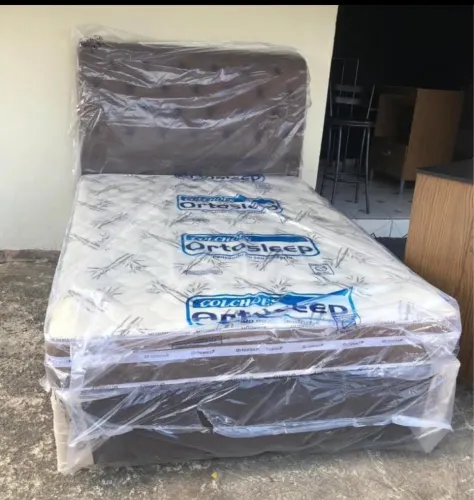 Cama casal com colchão Dallas grátis travesseiro