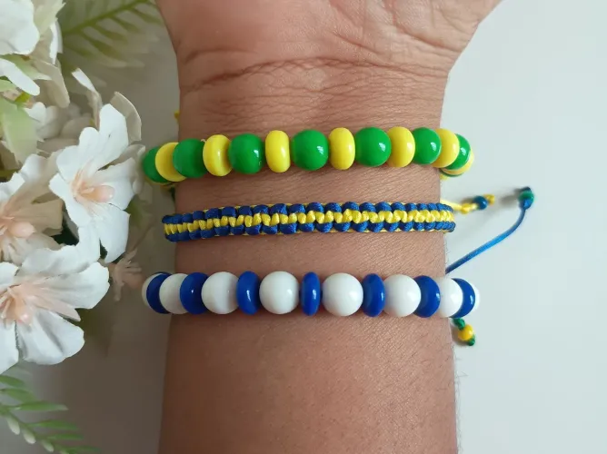 Trio de pulseiras brasil