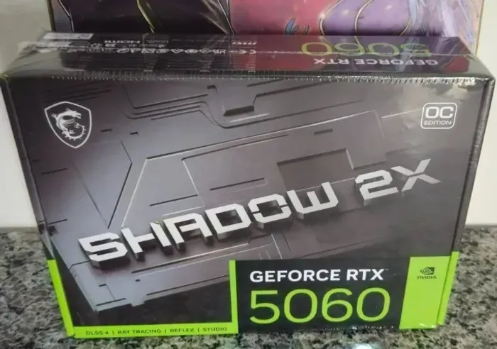 placa de video msi 5060 geforce rtx shadow 2x oc 8gb nova lacrada nota e garantia