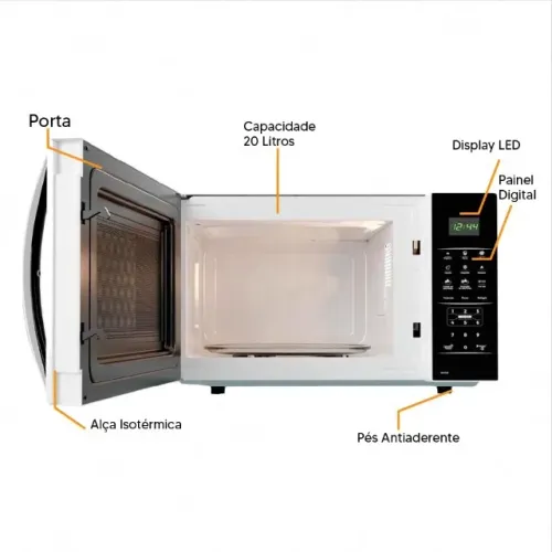Micro-ondas Britânia 20l Preto novo
