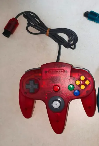 Controle Nintendo 64 Clear Red Original 