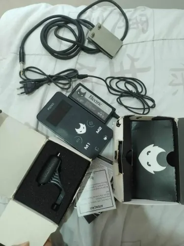 Kit Máquina de Tatuagem com fonte e pedal
