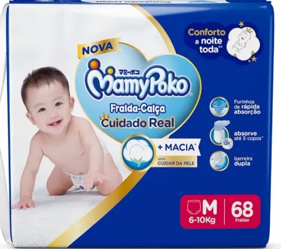 Fralda Mammy Poko CUIDADO REAL. M e G