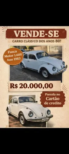 Volkswagen Fusca Fusca (gasolina) 1983