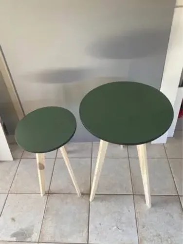 Mesinhas decorativas mdf verde