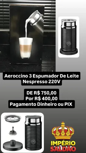 Aeroccino 3 Espumador De Leite Nespresso 220v