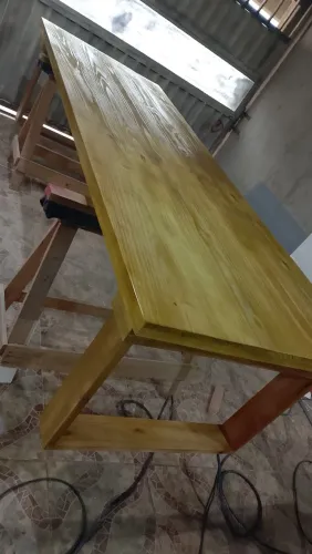 Mesa Rústica Madeira Maciça 3m x 1m (Tampo 30mm) - Direto de Fábrica