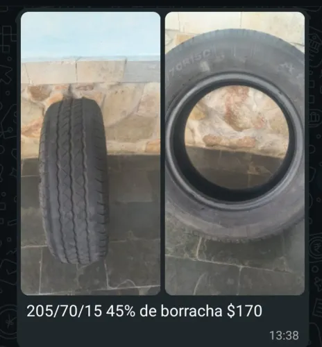 205/70/15 com 45% de borracha R$ 170,00