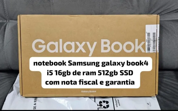 vendo notebook Samsung galaxy book4 Intel core i5 16gb de ram 512gb SSD novo sem uso 