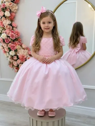 Vestido rosa infantil - Tam.2 Novo