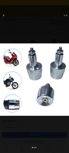 Par Peso Pesinho Moto Guidão Oco Pcx 150 Com Bucha Cromado