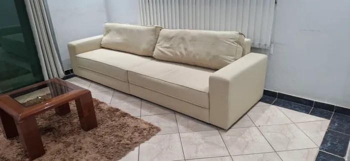 Sofá Mobly Living Linho 4 lugares