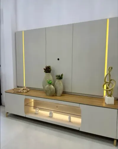 Painel + Rack Santorini 2,40m  Produto Novo - Pronta Entrega
