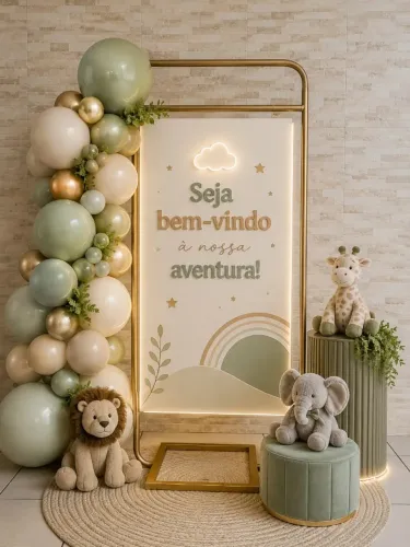 Decoração para entrada de festa