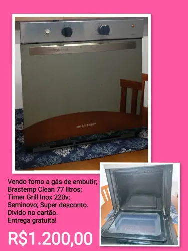 Vendo forno elétrico de embutir; Marca Brastemp