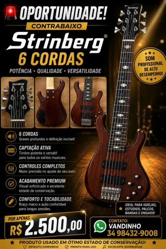CONTRABAIXO STRINBERG 6 CORDAS