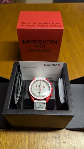 Relógio Omega Swatch Bioceramic Moonswatch Mission To Mars