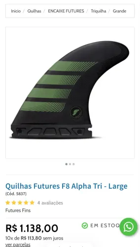 Quilhas Futures F8 Alpha Tri - Large
