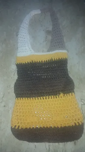 Bolsa grande feminina de croché