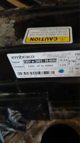 Conjunto Compressor + Módulo Inversor Embraco FMFT406U