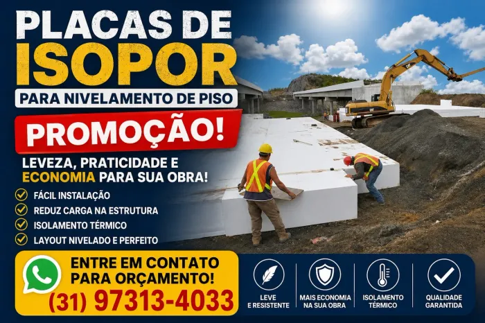 Placas de isopor pra nivelamento de piso