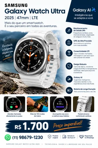 Samsung Galaxy Watch Ultra 2025 Smartwatch 47mm LTE, Galaxy Al