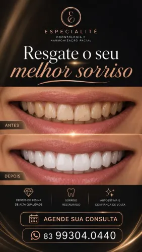 Resgate o seu melhor sorriso com a Especialité Odontologia e Harmonização Facial.