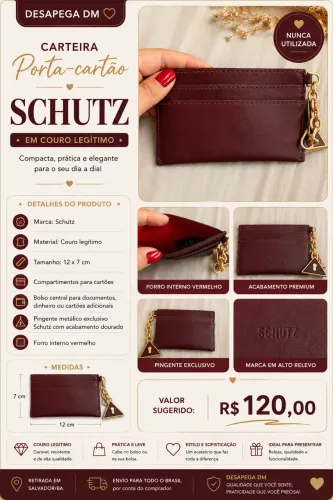 Carteira tipo porta Cartão Schutz