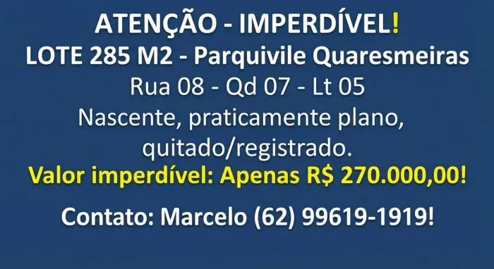 Imperdível: preço bem abaixo da tabela ! Valor 270.000,00
