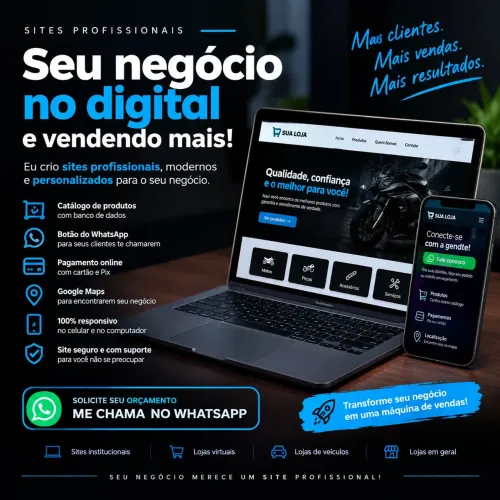 Sites para qualquer tipo comércios/atendimento (aceito qualquer proposta em coisas)