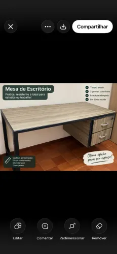 Mesa de escritório marrom