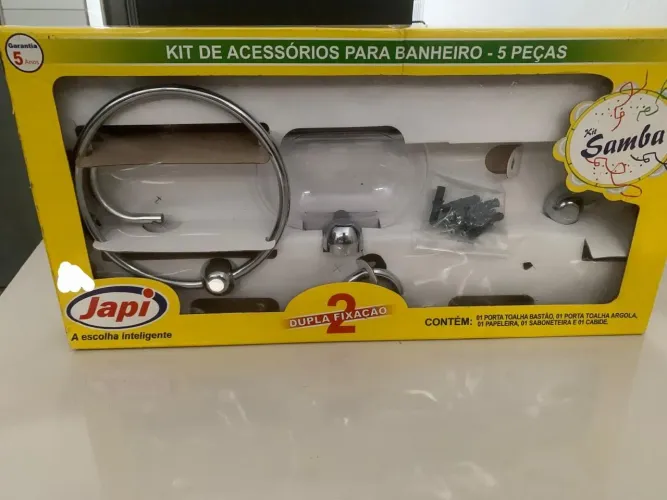 Kit Acessórios Banheiro Japi Samba - 5 Peças (Novo na Caixa)