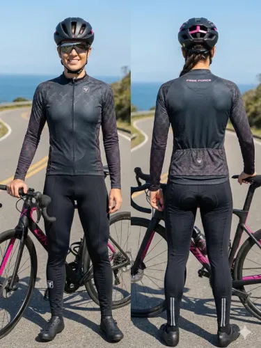 Calça e Blusa de Mangas Cumpridas para Ciclismo - Marca Free Force