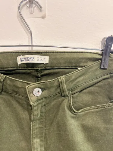 Calça Zara Basic Z1975 Verde Militar Skinny - Tam. 42