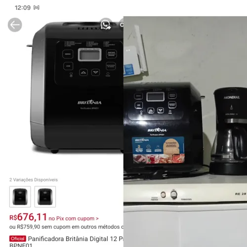 Panificadora e cafeteira