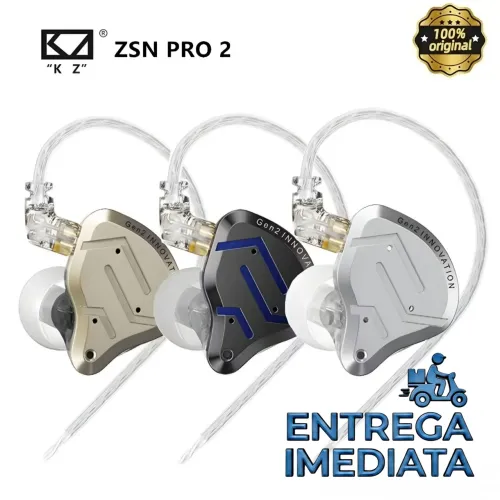 Fone KZ ZSN PRO 2 - Sem Microfone Alta Qualidade - Novo Caixa Lacrada