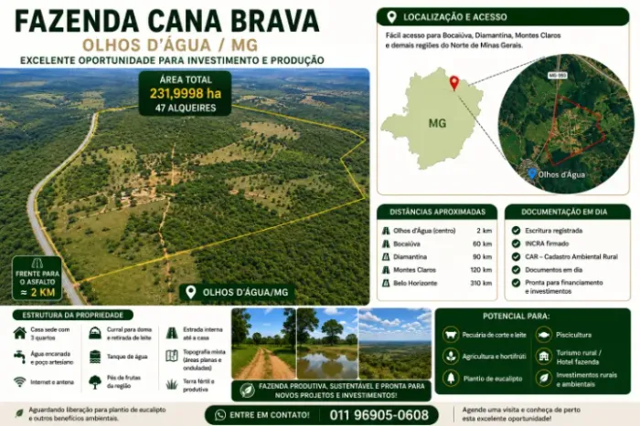 Fazenda Estratégica no Norte de Minas Gerias