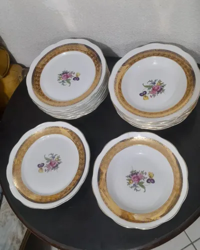 Conjunto de jantar porcelana steatitta 